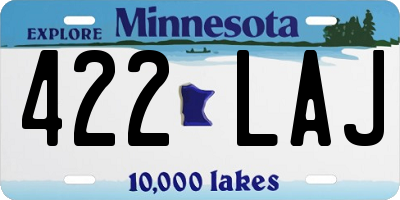 MN license plate 422LAJ