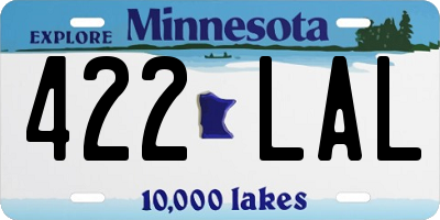 MN license plate 422LAL