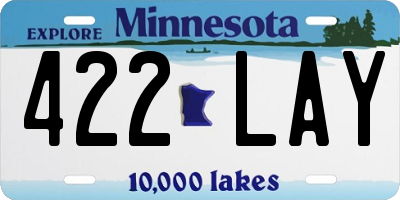 MN license plate 422LAY