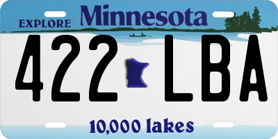 MN license plate 422LBA