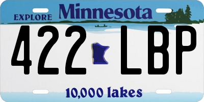 MN license plate 422LBP
