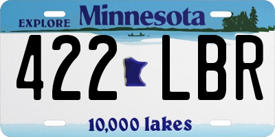 MN license plate 422LBR