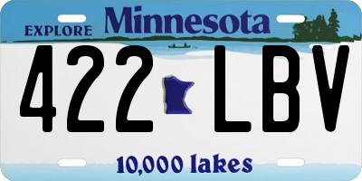 MN license plate 422LBV