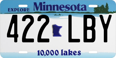 MN license plate 422LBY