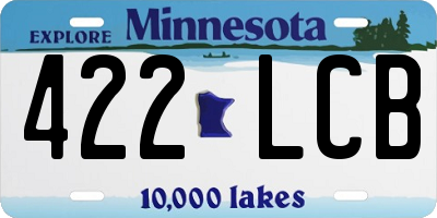 MN license plate 422LCB