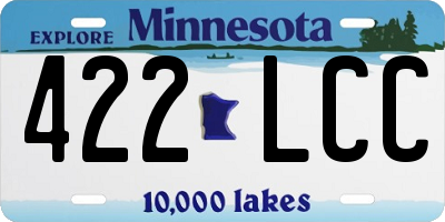 MN license plate 422LCC