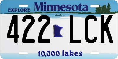 MN license plate 422LCK