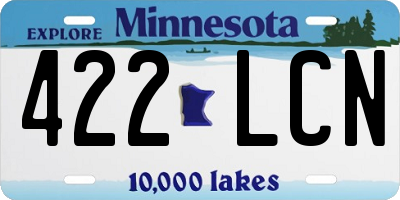 MN license plate 422LCN