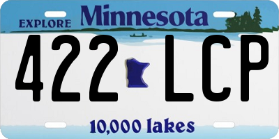 MN license plate 422LCP