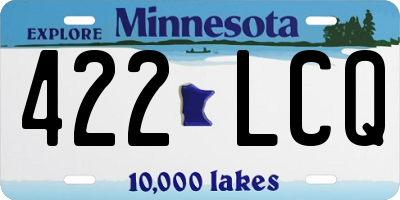 MN license plate 422LCQ