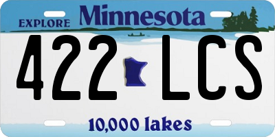MN license plate 422LCS