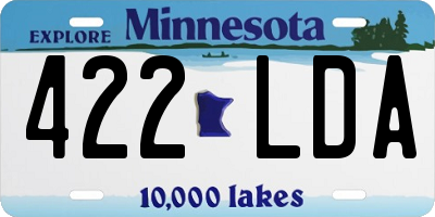 MN license plate 422LDA