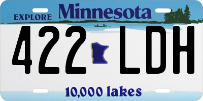MN license plate 422LDH