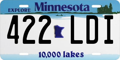 MN license plate 422LDI