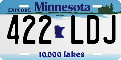 MN license plate 422LDJ