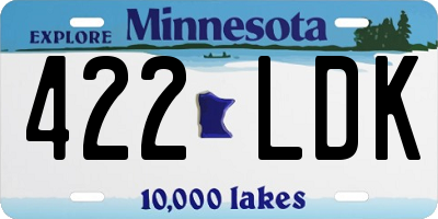 MN license plate 422LDK