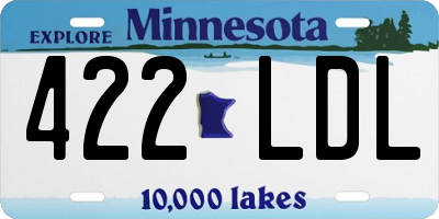 MN license plate 422LDL