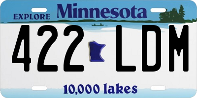 MN license plate 422LDM