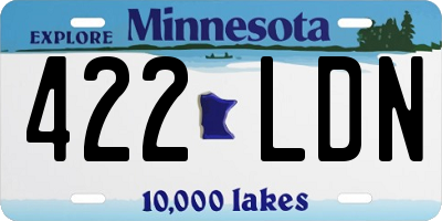 MN license plate 422LDN