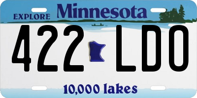 MN license plate 422LDO