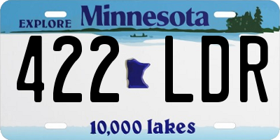 MN license plate 422LDR