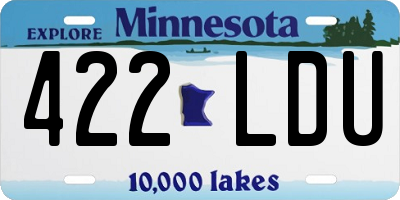 MN license plate 422LDU