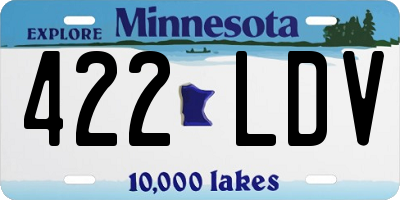 MN license plate 422LDV