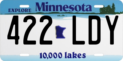 MN license plate 422LDY