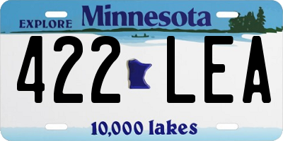 MN license plate 422LEA