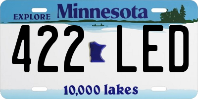 MN license plate 422LED
