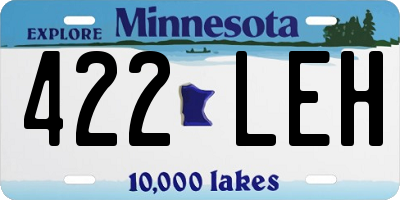 MN license plate 422LEH