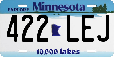 MN license plate 422LEJ