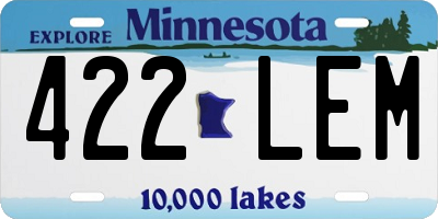 MN license plate 422LEM