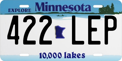 MN license plate 422LEP
