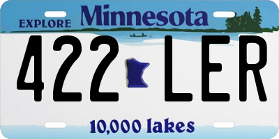 MN license plate 422LER