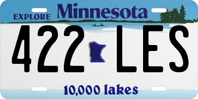 MN license plate 422LES