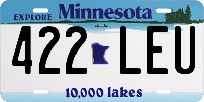 MN license plate 422LEU
