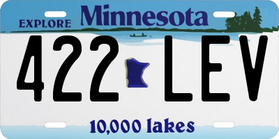 MN license plate 422LEV