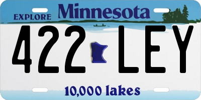 MN license plate 422LEY