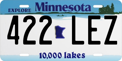 MN license plate 422LEZ