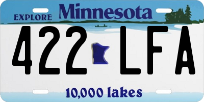 MN license plate 422LFA