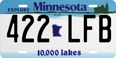 MN license plate 422LFB