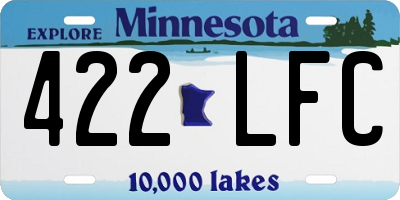 MN license plate 422LFC