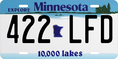 MN license plate 422LFD
