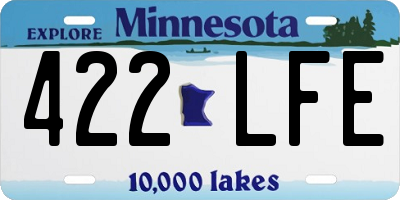 MN license plate 422LFE
