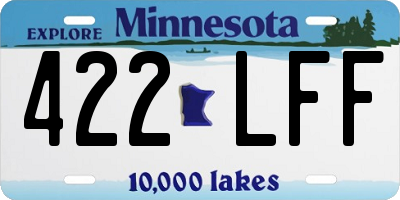 MN license plate 422LFF