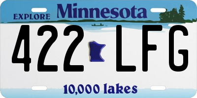 MN license plate 422LFG