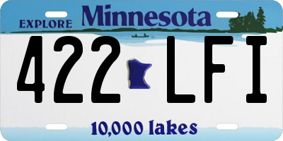 MN license plate 422LFI