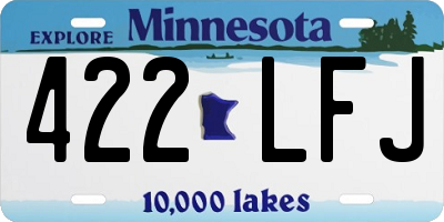 MN license plate 422LFJ