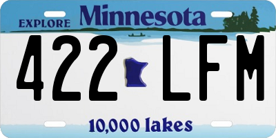 MN license plate 422LFM